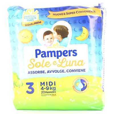 PAMPERS SOLEeLUNA 3 MIDI 4-9 kg 20 PZ