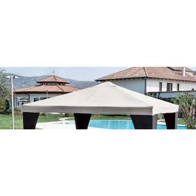 TOP COPERTURA PER GAZEBO LEGNO 3x3 POLIESTERE COLORE BEIGE