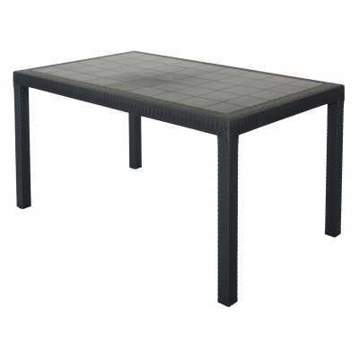 TAVOLO HOUSTON cm 150x90x74h COLORE ANTRACITE