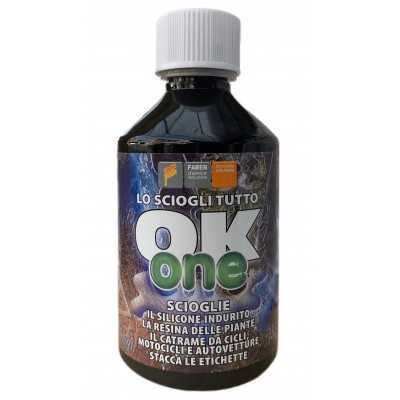 OK ONE LIQUIDO SCIOGLIE SILICONE COLLE MASTICI RESINA CATRAME