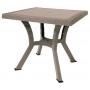 TAVOLO RATTAN CON INCROCIO FIGARO ELITE 80x80 COLORE TORTORA.