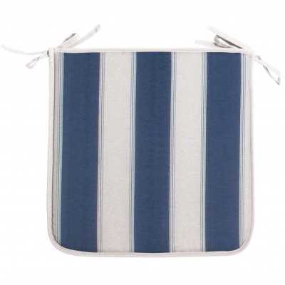CUSCINO PANAREA cm.39x39x2 RIGATO COLORE BLU.