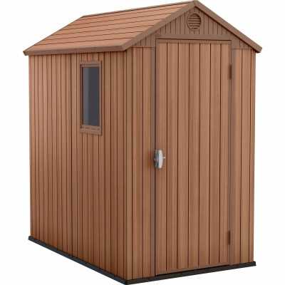 CASETTA KETER DARWIN EFFETTO LEGNOcolore marrone cm.125,8x184,5x205h.