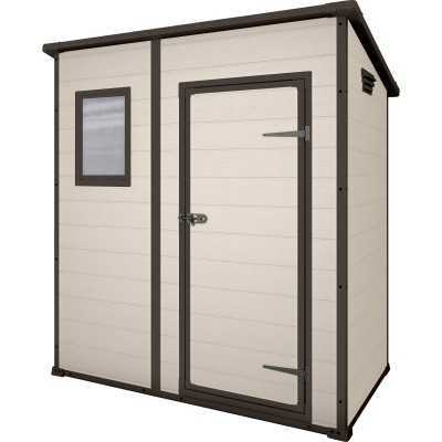 CASETTA KETER MANOR PENT EFFETTO LEGNO colore beige cm.183x111x200h.