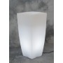 VASO HOME LIGHT QUADRO cm.33x33x70 colore ghiaccio/bianco.