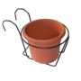 VASO IN PLASTICA CON PORTAVASO TONDO FISSO CM. 20