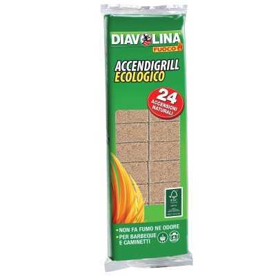 DIAVOLINA ACCENDIFUOCO ECOLOGICO 24 CUBETTI.