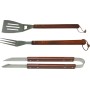 SET 3 PEZZI MANICO LEGNO PER BARBECUE