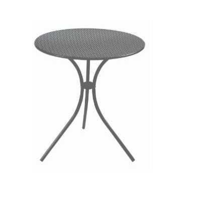 TAVOLO TONDO ANTILLE CON 3 GAMBE STRUTTURA TUBOLARE E PIANO IN