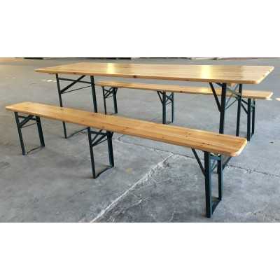 SET BIRRERIA IN LEGNO E METALLO cm.220x80x76h.