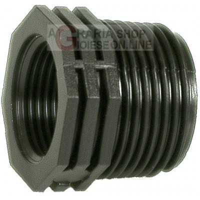 NYLON REDUCED THREADED NIPLE M / F 3 / 4x1 / 2