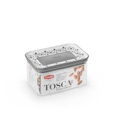 BARATTOLO RETTANGOLARE TOSCA 0,7 LT BIANCO/STONE GREY