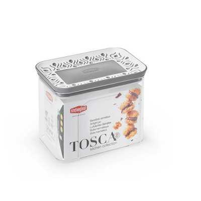 BARATTOLO RETTANGOLARE TOSCA 1,2 LT BIANCO/STONE GREY