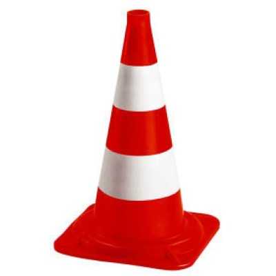 CONO SEGNALETICO CLASSE I BIANCO/ROSSO DIURNO H. 53 CM