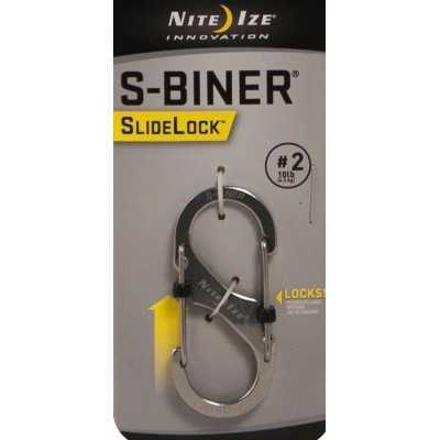 Nite Ize SlideLock S-Biner Doppio Moschettone di Sicurezza in
