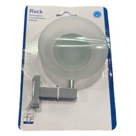 PORTA SAPONE CROMO/VETRO SATINATO SERIE ROCK