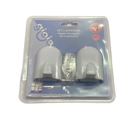 SET 2 APPENDINI IN ABS BIANCO GIOIA