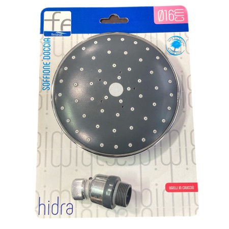 SOFFIONE DOCCIA TONDO D:16 CM IN ABS CROMO HIDRA