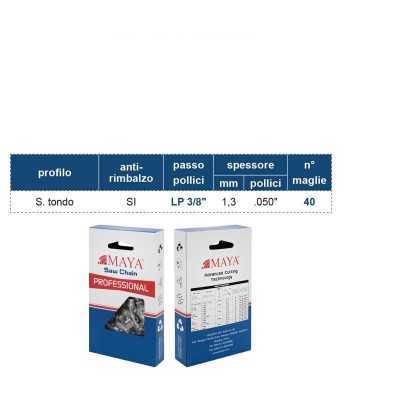 CATENA PER MOTOSEGA PASSO 3/8LP MAGLIE 40 PROFILO mm. 1,3