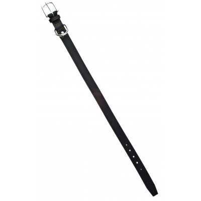 COLLARE PER CANI CUOIO ANTICO NERO CM. 3 X 65 