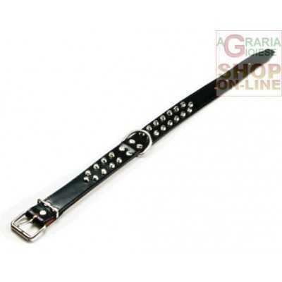 COLLARE PER CANI IN CUOIO CON BORCHIE CM. 4X70 