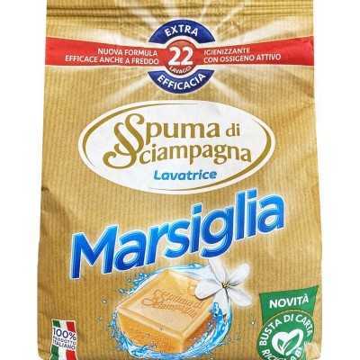 SPUMA DI SCIAMPAGNA DETERSIVO LAVATRICE POLVERE 22 MISURINI