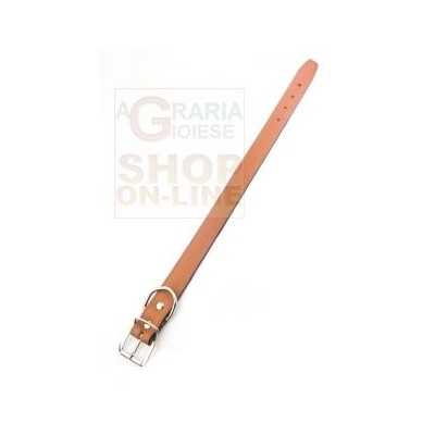 COLLARE PER CANI IN CUOIO FODERATO CUCITO MM. 30X560 