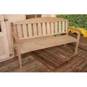 PANCHINA DELIA TRE POSTI IN LEGNO DI PINO cm. 175x63x97h.