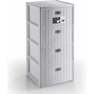 STEFANPLAST CASSETTIERA ELEGANCE 4 BIANCA cm. 40x40x80h