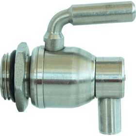 STAINLESS STEEL TAP FOR 3/4 INCH CONTAINER LEVER