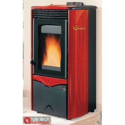 NORDICA STUFA A PELLET DUCHESSA KW 10 BORDEAUX STEEL 