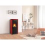 NORDICA VENTILATED PELLET STOVE KW.10 MOD. VIVIANA EVO BORDEAUX