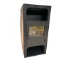 STUFA A LEGNA MAFALDA KW. 7 CON RIVESTIMENTO LATERALE IN