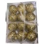 PALLINE PER ALBERO DI NATALE COLORE ORO MM. 60 PZ. 12
