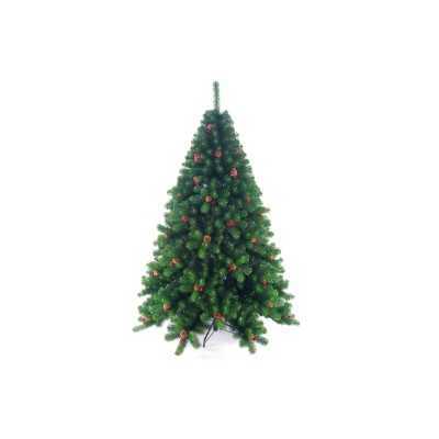 ALBERO DI NATALE MARILLEVA CON BACCHE E PIGNE 1043 RAMI CM. 210