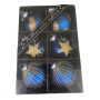 PALLINE PER ALBERO DI NATALE IN VETRO BLU GLITTER ORO CM. 8 PZ.