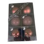 PALLINE PER ALBERO DI NATALE IN VETRO MARRONE CM. 8 PZ. 6