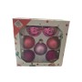 PALLINE PER ALBERO DI NATALE IN VETRO ROSA CM. 6 PZ. 7