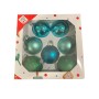 PALLINE PER ALBERO DI NATALE IN VETRO TIFFANY CM. 6 PZ. 7