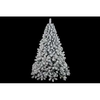 ALBERO DI NATALE URAGANO INNEVATO BASE IN METALLO 732 RAMI CM.