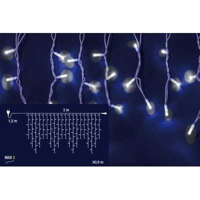TENDA LUMINOSA DI NATALE 228LED CONNECT FLSH CALDA ESTERNO MT.