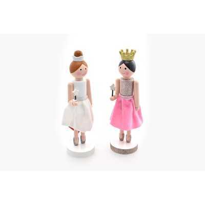 BAMBOLINA DI NATALE COLORE ROSA-BIANCO 2 MODELLI CM. 66