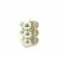 BOX 12 SFERE PALLINE DI NATALE LUCIDA/TRAF.GLITTERATA CHAMPAGNE