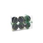 BOX 6 SFERE PALLINE DI NATALE DECORO 34 VERDE SCURO/BLU CM. 7
