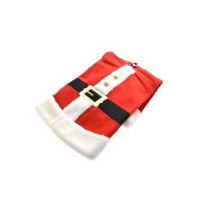 COPRIBASE ALBERO DI NATALE VELLUTO CON CINGHIA ROSSO CM. 90