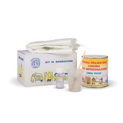 FIBRORESINA IN KIT LANA VETRO PENNELLO E CIOTOLA ML 750