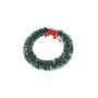 GHIRLANDA DI NATALE PER PORTA TONDO M.043 VERDE/BIANCO CM. 30