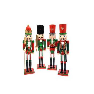 SCHIACCIANOCI DI NATALE 4 COLORI ROSSO/VERDE CM. 55h.