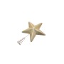 PUNTALE STELLA PER ALBERO DI NATALE CON GLITTER COLORE ORO CM.