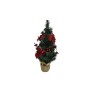 ALBERO DI NATALE CON STELLA NAT. COLORE ROSSO/SCOZZESE CM. 60